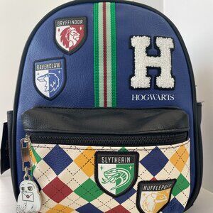 Harry Potter Hogwarts Houses Faux Leather Mini Backpack Hedwig NWT